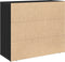 vidaXL - Dressoir - Zwart - Eiken - 80x33x70 - cm - Engineered - Wood