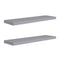Wandschappen zwevend 2 st 90x23,5x3,8 cm MDF grijs
