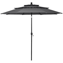 Coast Parasol - 300 cm - Knikbaar - Windbestendig - Aluminium - UV Bescherming - Grijs