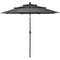 Coast Parasol - 300 cm - Knikbaar - Windbestendig - Aluminium - UV Bescherming - Grijs