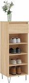 vidaXL - Schoenenkast - 40x36x105 - cm - bewerkt - hout - sonoma - eikenkleurig