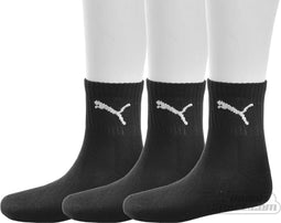 Puma short crew 3p unisex - Sportsokken - Volwassenen - black - 39-42