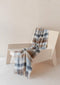 Kniedeken Geruit Beige - Gerecycled Wol - 72x190 - TBCo Scotland