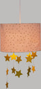 Atmosphera Kids Hanglamp roze met sterren - Goud - Kinderverlichting - E27 - 30 x 20 cm