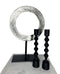 Light & Living Ornament op voet Waiwo - Nikkel/Zwart - 35x10x39cm