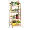 Coast 4-laags Ladderplank Plantenstandaard en Boekenrek van Bamboe – Naturel – 48x32x114 cm