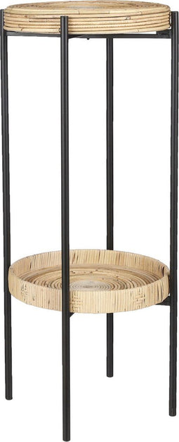 Mica Decorations Kaj Bijzettafel - H90 x Ø38 cm - Ijzer - Bruin