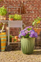 Mica Decorations Lungo - Bloempot - H46 x Ø39 cm - Lichtgewicht - Groen