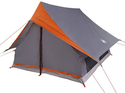 vidaXL - Kampeertent - A-Frame - 5-Persoon - Grijs - en - Oranje - Waterdicht