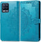 iMoshion Hoesje Geschikt voor Realme 8 Pro / Realme 8 Hoesje Met Pasjeshouder - iMoshion Mandala Bookcase - Turquoise