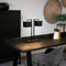 Atmooz - Tafellamp Maestro - Slaapkamer / Woonkamer - Industrieel - Zwarte Buitenkant - Gouden Binnenkant - Hoogte 49cm - Metaal