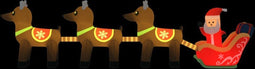 vidaXL - Kerstdecoratie - kerstman - en - rendieren - opblaasbaar - LED - 138 - cm