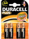 Duracell Plus 100 - Alkalinebatterijen AA - Tot 100% extra levensduur - (4 stuks)