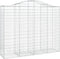 vidaXL - Schanskorven - 4 - st - gewelfd - 200x50x160/180 - cm - ijzer