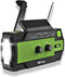 Brixy BR15 - Noodradio - 4000 mAh Powerbank - Solar - Zaklamp - Groen