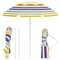 Coast Draagbare Strandparasol - 200 cm - Kantelmechanisme en Zandanker - Multicolor