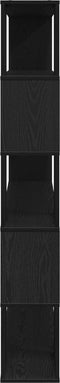 vidaXL - Boekenplank - Zwart - Eiken - 100x24x155 - cm - Gelaagd - Hout
