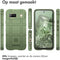 iMoshion Hoesje Geschikt voor Google Pixel 8a Hoesje Siliconen - iMoshion Rugged Shield Backcover - Donkergroen