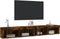 vidaXL - Tv-meubels - met - LED-verlichting - 2 - st - 100x30x30 - cm - gerookt - eiken