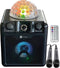 N-GEAR Disco Block 410 - Bluetooth Speaker - Karaoke Set met RGB LED Discobol - Zwart (2 microfoons)