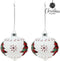 Kerstballen 8 cm (2 uds) Kristal Wit