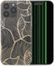 iMoshion Hoesje Geschikt voor iPhone 15 Pro Max Hoesje Siliconen - iMoshion Design hoesje - Transparant / Golden Leaves Transparant