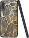 iMoshion Hoesje Geschikt voor Samsung Galaxy A30s / A50 Hoesje Siliconen - iMoshion Design hoesje - Goud / Zwart / Golden Leaves