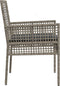 vidaXL - Ligzetels - 2 - stuks - met - Kussens - Grijs - Poly - Rattan