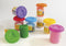 Eberhard Faber kinderklei - 4x in beker - 140 gram - wit-geel-rood-blauw - EF-572506