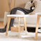 SoBuy FBT75-W - Set van 2 Salontafels - Ronde MDF & Rubberhout - Wit (2 stuks)
