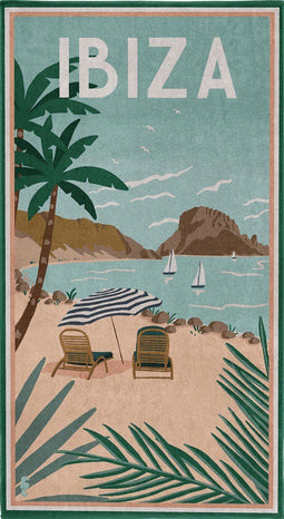 Seahorse - Strandlaken - 100% Egyptisch katoen - 90x170 cm - Groen