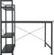 Bureau computertafel Stoer - 3 opbergplanken - industrieel modern - metaal hout - zwart