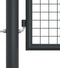 vidaXL - Gaaspoort - 400x175 - cm - gegalvaniseerd - staal - grijs
