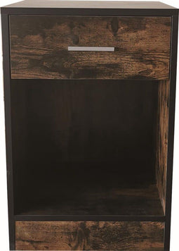 Nachtkastje - halkastje - met lade - 60 cm hoog - vintage bruin