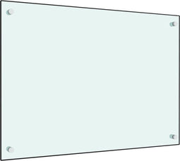 vidaXL - Spatscherm - keuken - 70x50 - cm - gehard - glas - wit