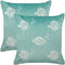 SOLIDAGO - Sierkussen set van 2 - Groen - 45 x 45 cm - Polyester