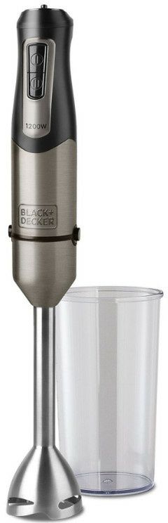 Black & Decker BXHB1200E - Staafmixer - 1200 W - 1 L - RVS Zwart