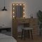 vidaXL - Kaptafel - met - LED - Lichten - - - Artisan - Eik - 50x41x135 - cm