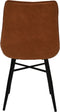 Eetkamerstoel Denver set van 2 - 55x63x85 - Tangarine/zwart - Polyester/metaal