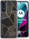 iMoshion Hoesje Geschikt voor Motorola Moto G200 Hoesje Siliconen - iMoshion Design hoesje - Zwart / Black Graphic