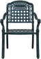 vidaXL - Tuinstoelen - 2 - stuks - Groene - Gietaluminium