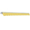 vidaXL - Luifel - handmatig - uittrekbaar - 400 - cm - geel/wit