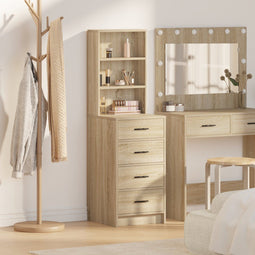 vidaXL - Highboard - Sonoma - Eik - 40x41x135 - cm - Geperst - Hout