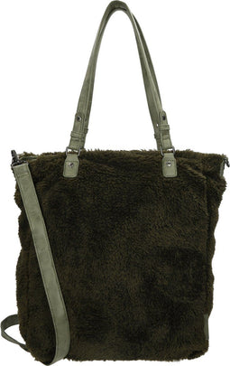 Enrico Benetti Teddy Shopper 66653 - Hoofdvak met rits - Olijf groen