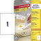 Avery - Afneembare Etiketten - 210 x 297 mm - Wit (25 vellen)