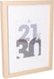 Fotolijst Houtkleurig Glas - 21 X 30 CM - Posterlijst A4 - Wissellijst met passe partout van 12x17 cm