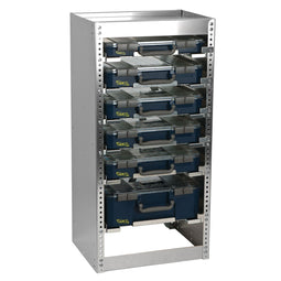 Raaco S293 - Opbergrek - 6 CarryLite koffers - Zilverkleurig