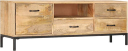 vidaXL - Tv-meubel - 130x30x45 - cm - massief - mangohout