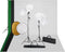 vidaXL - Fotostudioset - met - lampen, - achtergrond - en - reflector