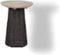 Claire bijzettafel dia. 45x40 cm aged teak finish/linen